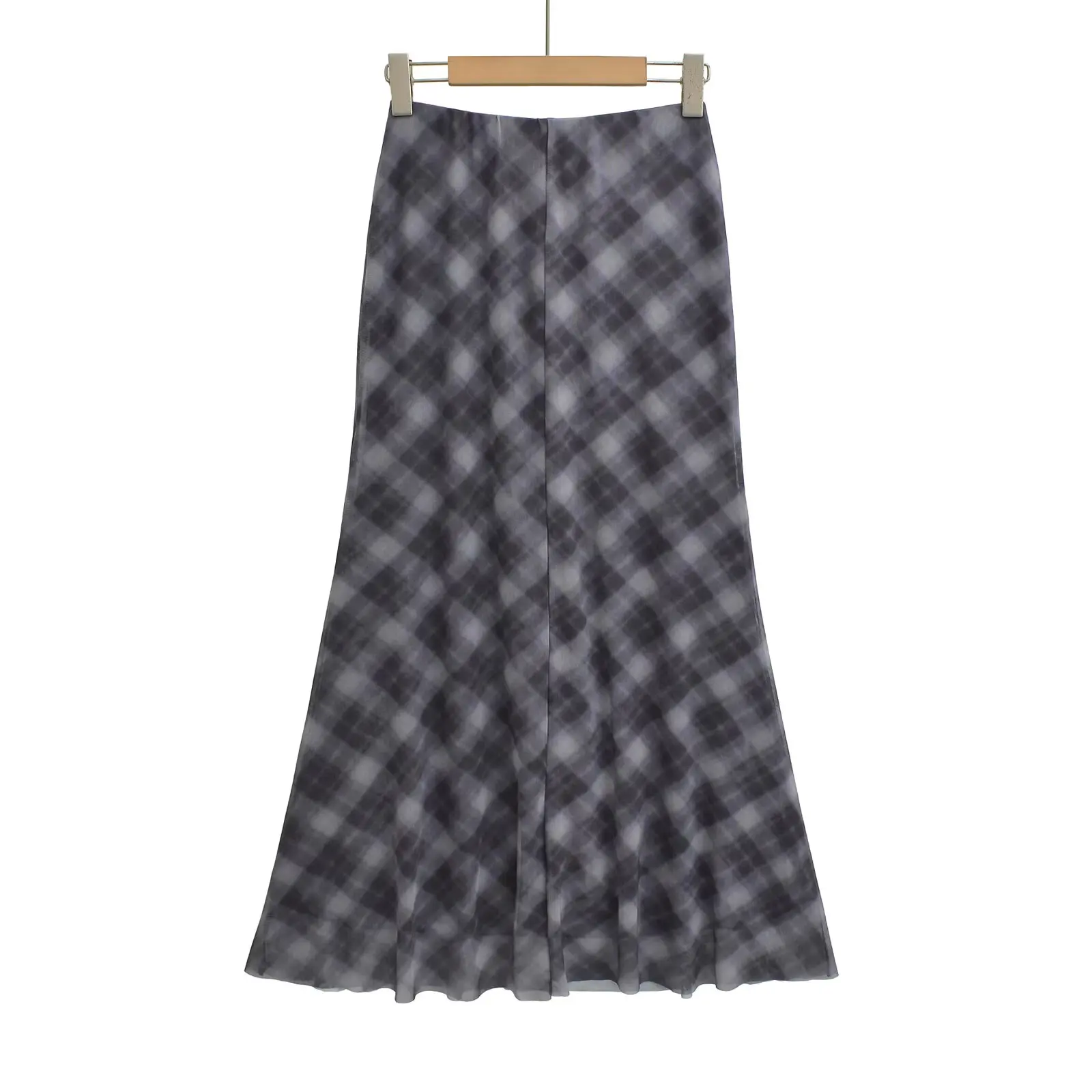 

Женская модная юбка 2026 года в клетку из сетки, ретро-стиль, облегающая, с подкладкой и эластичным поясом, уникальная женская юбка