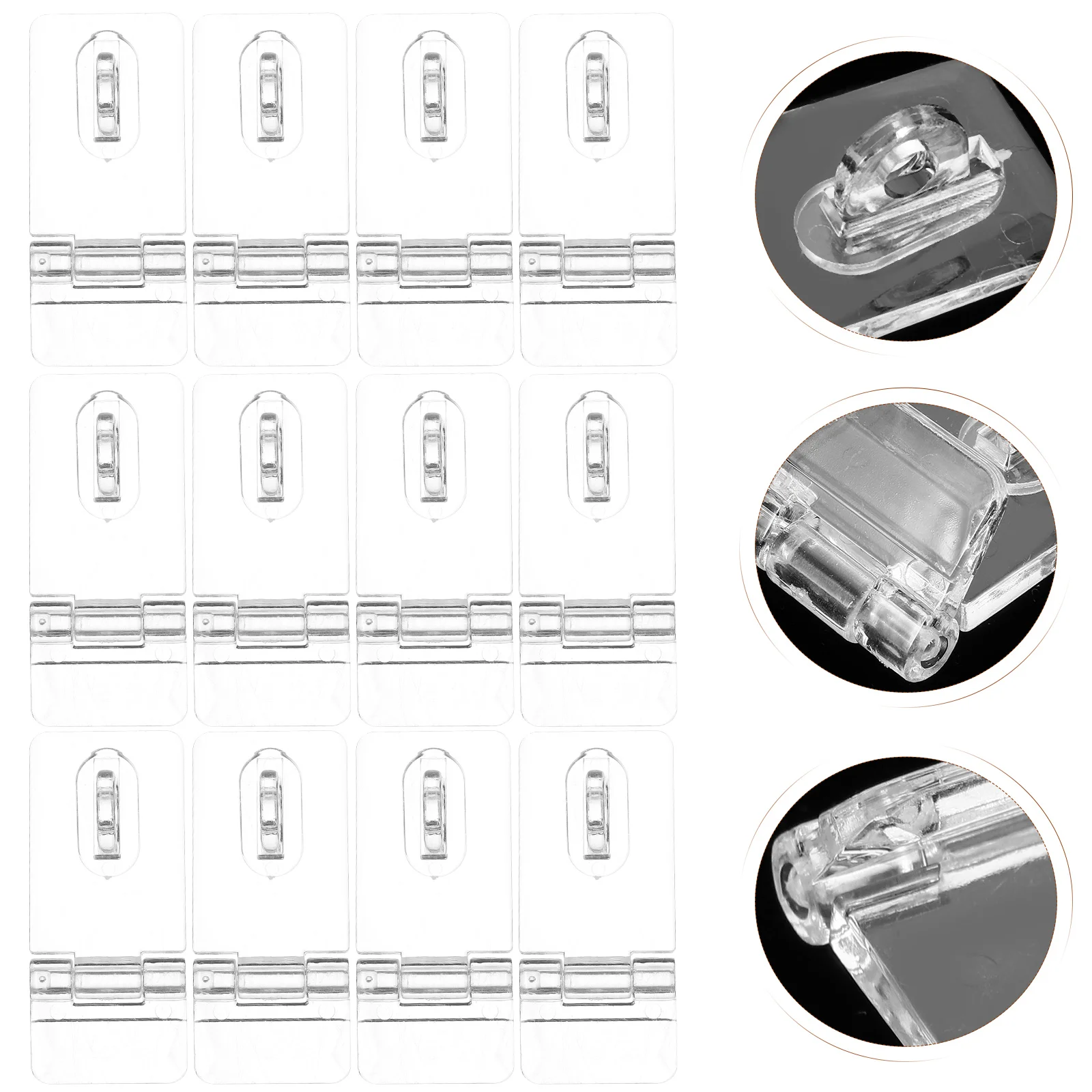 

24PCS Acrylic Hasp Latches Transparent Locks Clear Box Buckles Easy Install No Drill Jewelry Cabinet Padlock Craft Storage