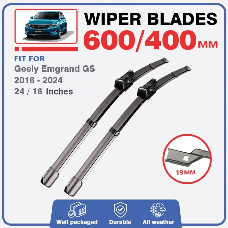 Front Rear Wiper Blades Set Kit For Geely Emgrand GS GSe S 2016 – 2024 Elegant Sport Windshield Windscreen Car Accessories Cover