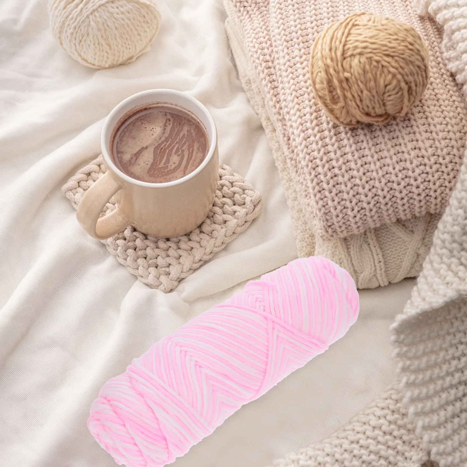 

3pcs Coarse Wool Scarf Cotton Yarn Household Crochet Multi Function Knitting Diy Replaceable Soft Flexible Unique Bags