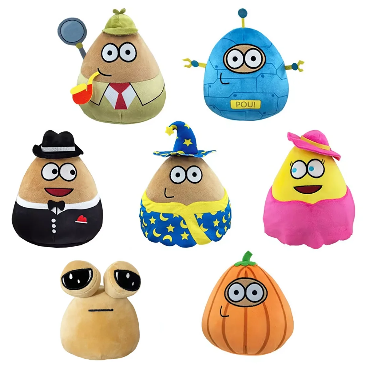 Pou peluche mi mascota alienígena lindos juguetes de peluche muñeca de peluche emoción alienígena más juguete figura alienígena muñeca almohada animal mascota muñeca alienígena