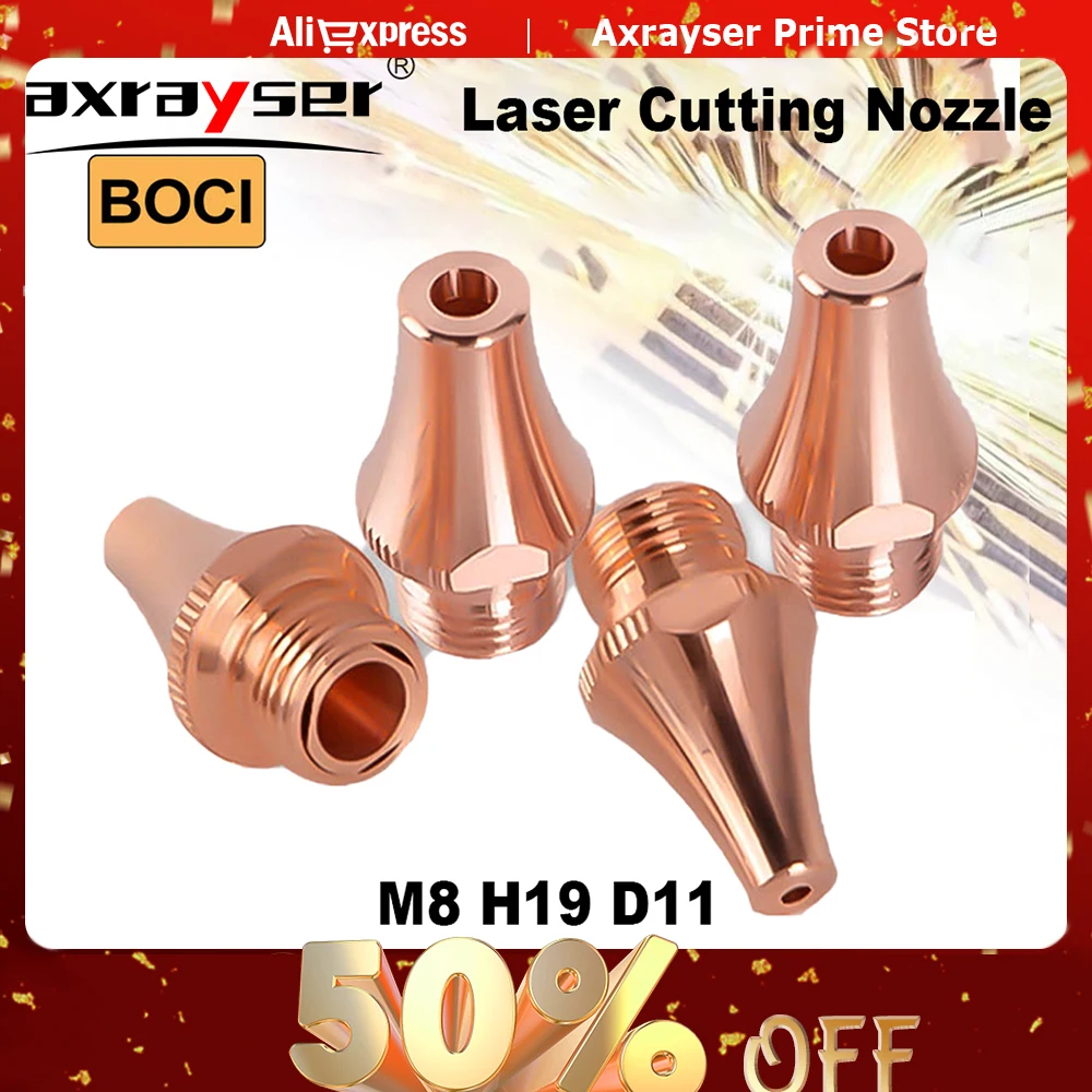 

Сопло для лазерной резки осимезера M8 H19 D11, однослойное и двухслойное 3D для лазерной режущей головки BOCI BLT421T BLT441T BLT520H BLT540H
