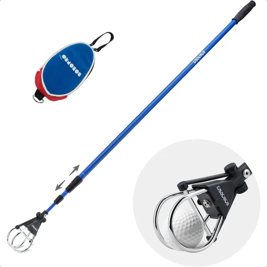 

Golf Ball Retriever Telescopic for Water 12Ft 15Ft Ball Retriever Tool Golf Stainl Locking Head and DualZip Headcover Golf Ball