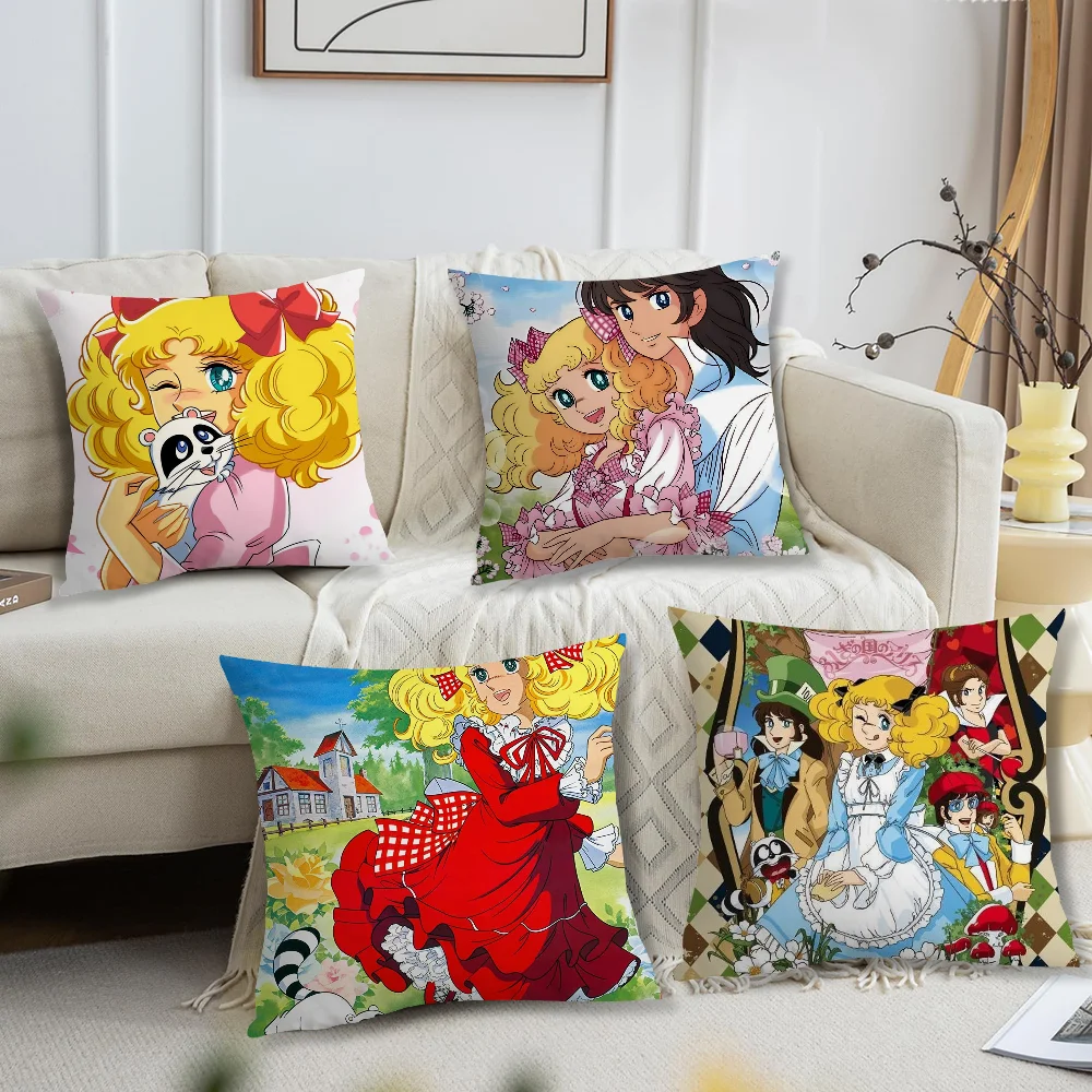 Cute Anime C-Candy Candy cushion cover Accessories Square Cushion Room Bedroom Headboard Sofa Living Backrest Car Nap Time