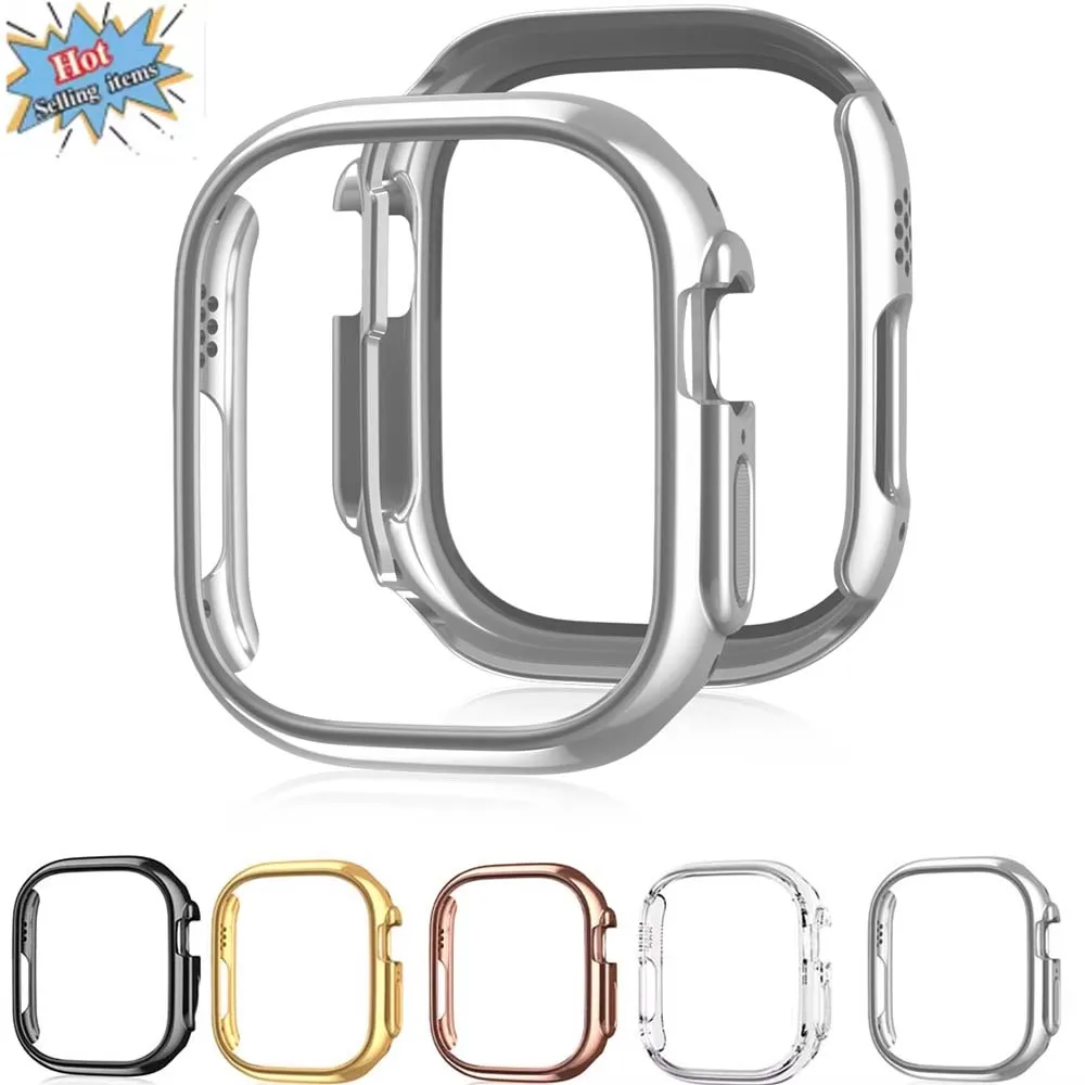 NEW PC Edge Case for Apple Watch Band 42mm 46 40mm 41mm 45mm Hollow Out Screen Protector Cover IWatch Series 10 9 8 7 6 Se Case
