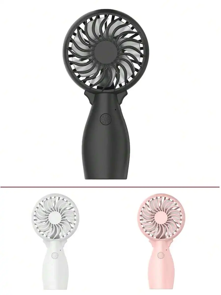

Mini Portable Rechargeable Fan With 3 Speed Settings Handheld Tabletop Use For Travel