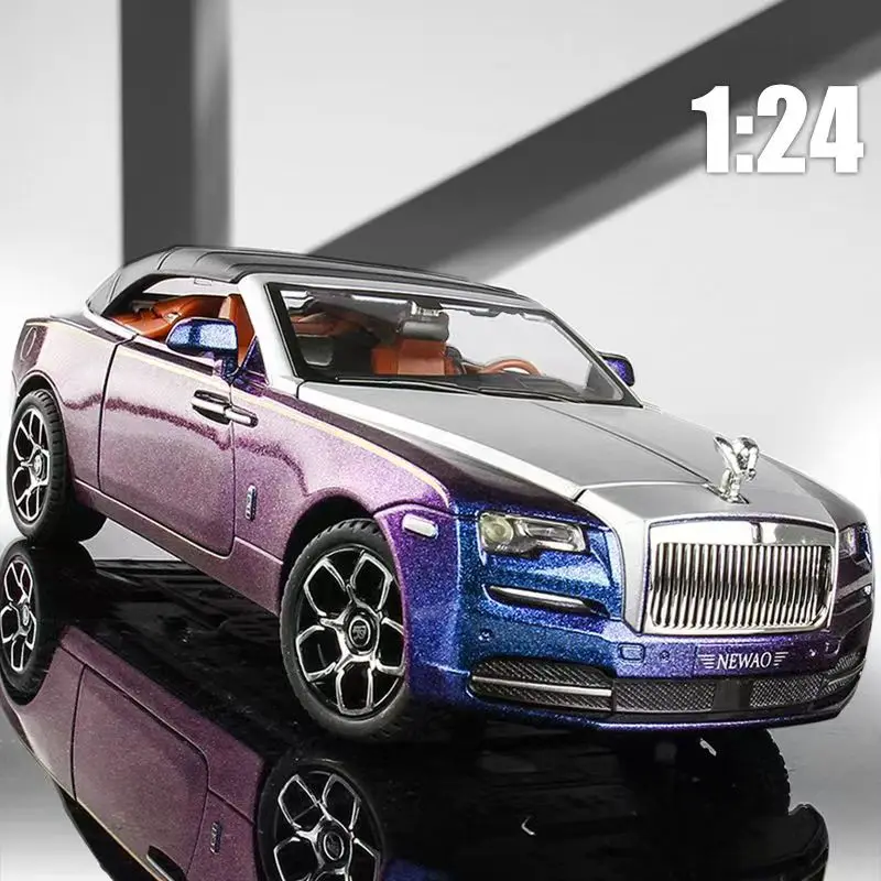 

Новая 1:24 Rolls Royce Dawn, сплав, роскошная модель автомобиля, металлические игрушки, машины, симуляция звука и светильник, детские игрушки, подарок