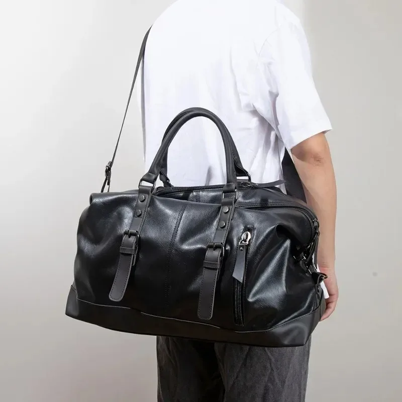 Large Capacity Crossbody Bags Men Handbags Top-Handle Bags Fashion Travel Totes Luxury Leather Men Crossbody Bag Luggage Handbag