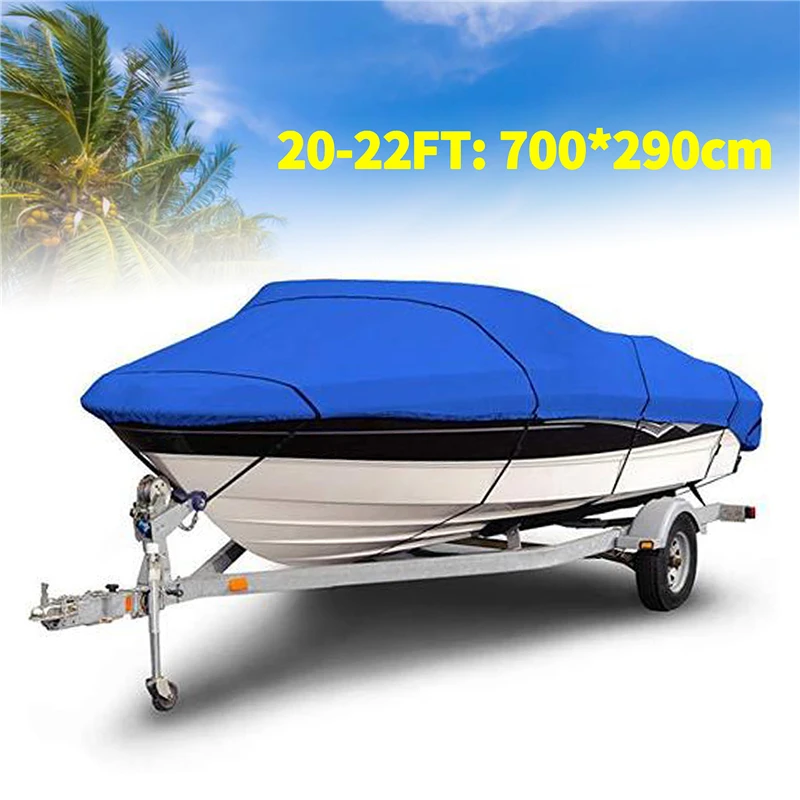 Zware Vissen Ski Boot Cover voor 11-13' 14-16' 17-19' 20-22' V-romp Waterdicht Zonneplek UV Protector Boot Mooring Cover