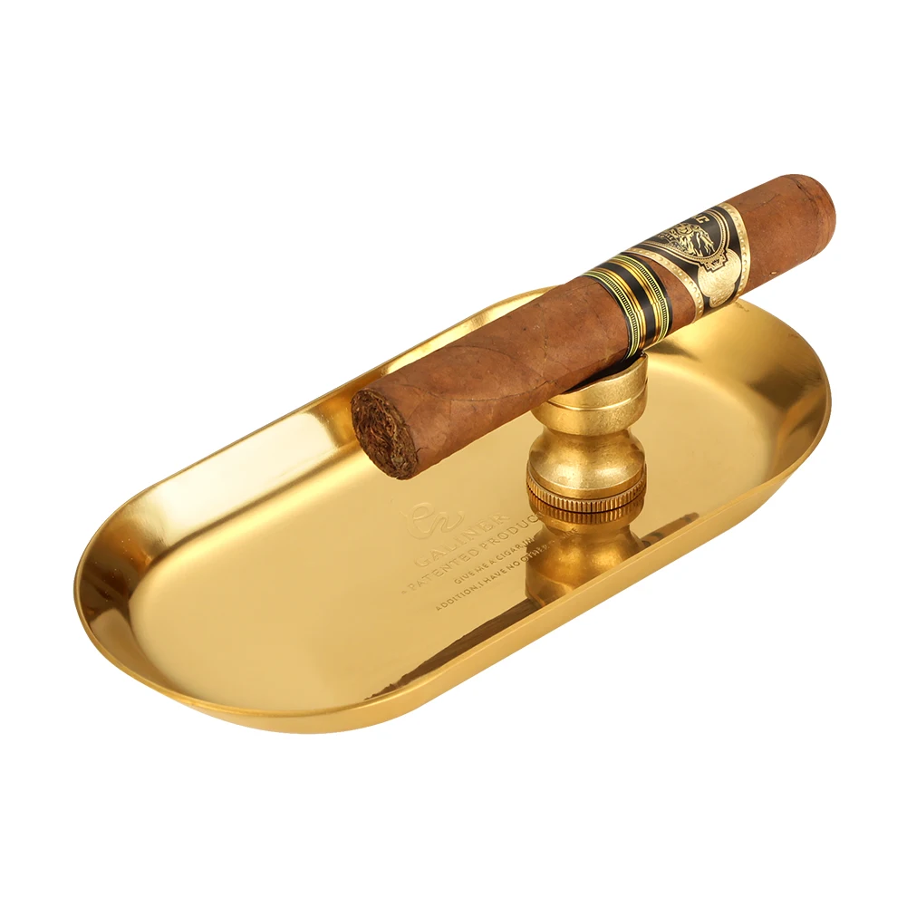 

GALINER Metal Cigar Ashtray Luxury Cigar Holder With Hidden Cigar Drill Travel Portable Smoking Ashtrays Cigar Punch