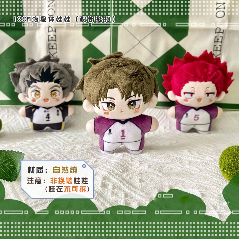 12cm Anime Ushijima Wakatoshi Kotaro Bokuto Sakusa Kiyoomi Starfish Body Plush Doll Pendant Toys Cosplay Keychain Dango Gift