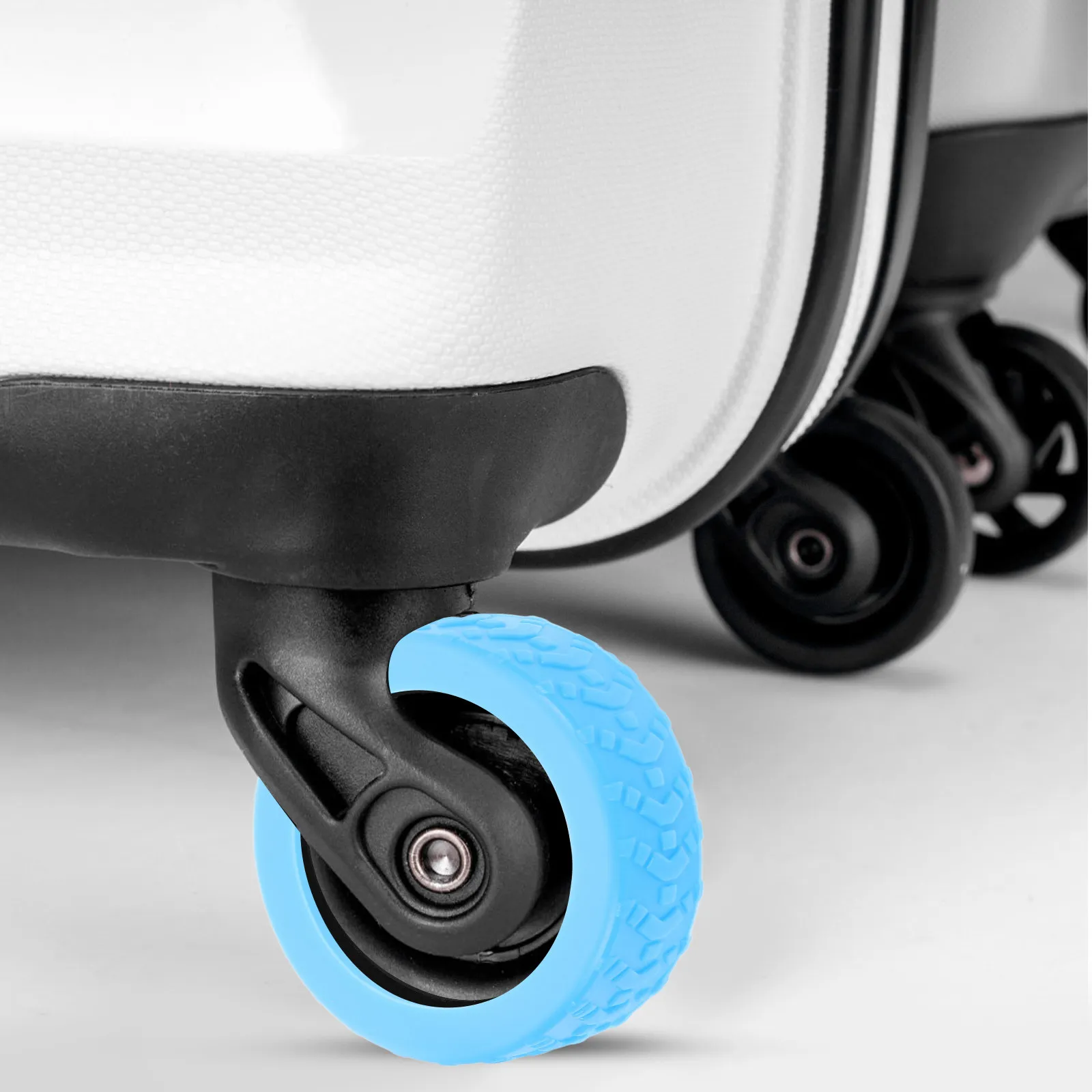 

8pcs Silicone Luggage Wheel Covers For Suitcase Wheels Protection Smooth Rolling Noise Reduction Durable Travel Accessories