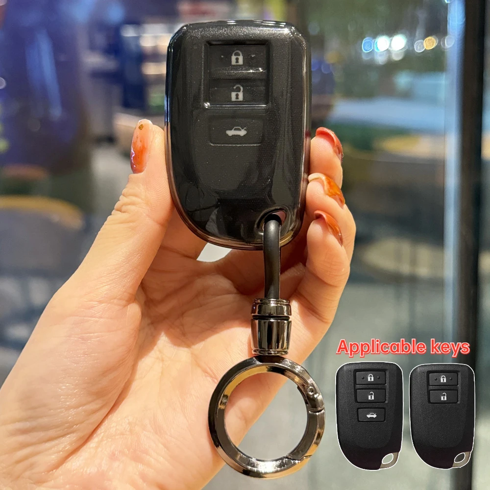 2/3 Buttons TPU Car Smart Key Protective Case Cover Fit for Toyota Yaris X Hiace Vios Verso Camry Corolla Accessories