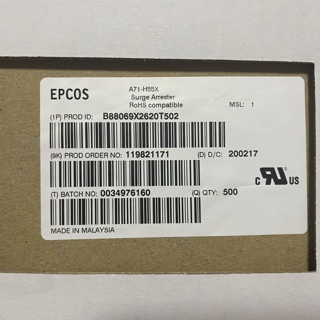 5/10/20 قطعة A71-H55X أنابيب تفريغ الغاز B88069X2620S102 10kA 5.5kV 2 القطب 8x8 مللي متر ل SSG5X-1 TDK GDT EPCOS 5500 A71-H55X #4