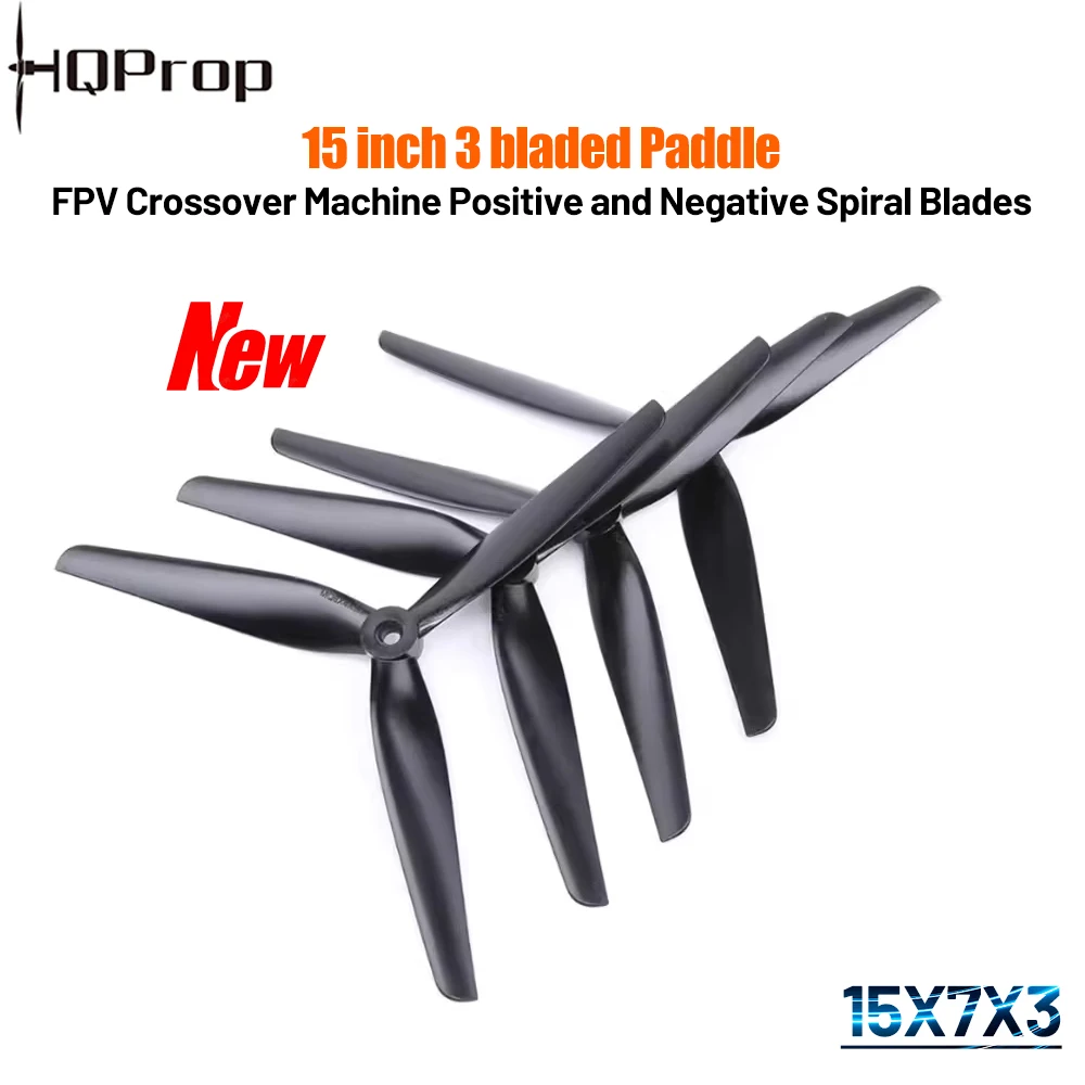 1pair/2pair HQProp Propellers 15X7X3 15Inch 3 blades Black Carbon Reinforced Nylon PropellerCW CCW For FPV Racing Drones Motors