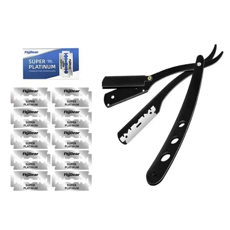 Manual razor Black Razor Replaceable Blade Manual Razor Classic Wet Shaving, Men's Stainless Steel Razor Blade