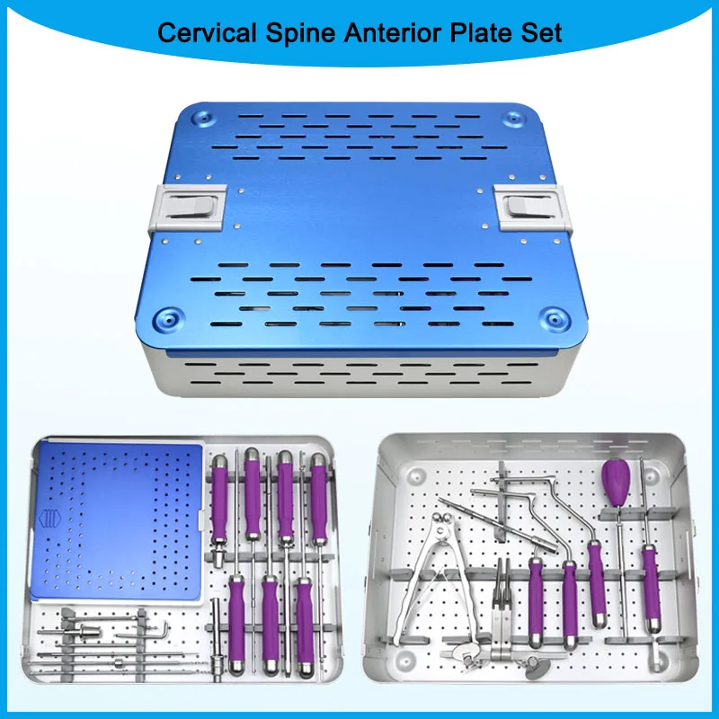 

Anterior Cervical Plate Instrument Set Bone Spine Surgery Tools Cervical Spine Anterior Plate Set Vet Orthopedic Tools