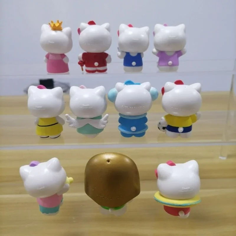 Original Sanrio Hello Kitty Anime Figure KT Cat Cute Kawaii Dolls Model Toys Desktop Decoration Children Christmas Gifts