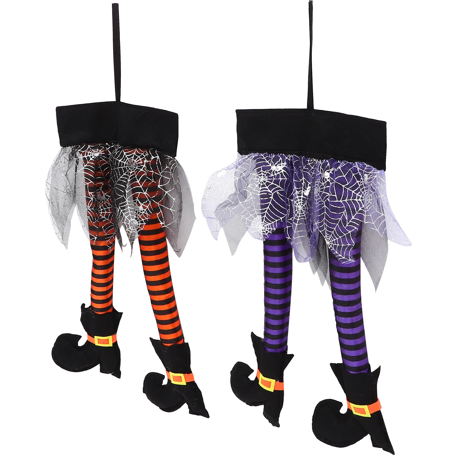 

2 Pcs Witch Leg Ornament Affordable Halloween Decor Legs Hanging Decoration Decorations Home Wicked Cloth
