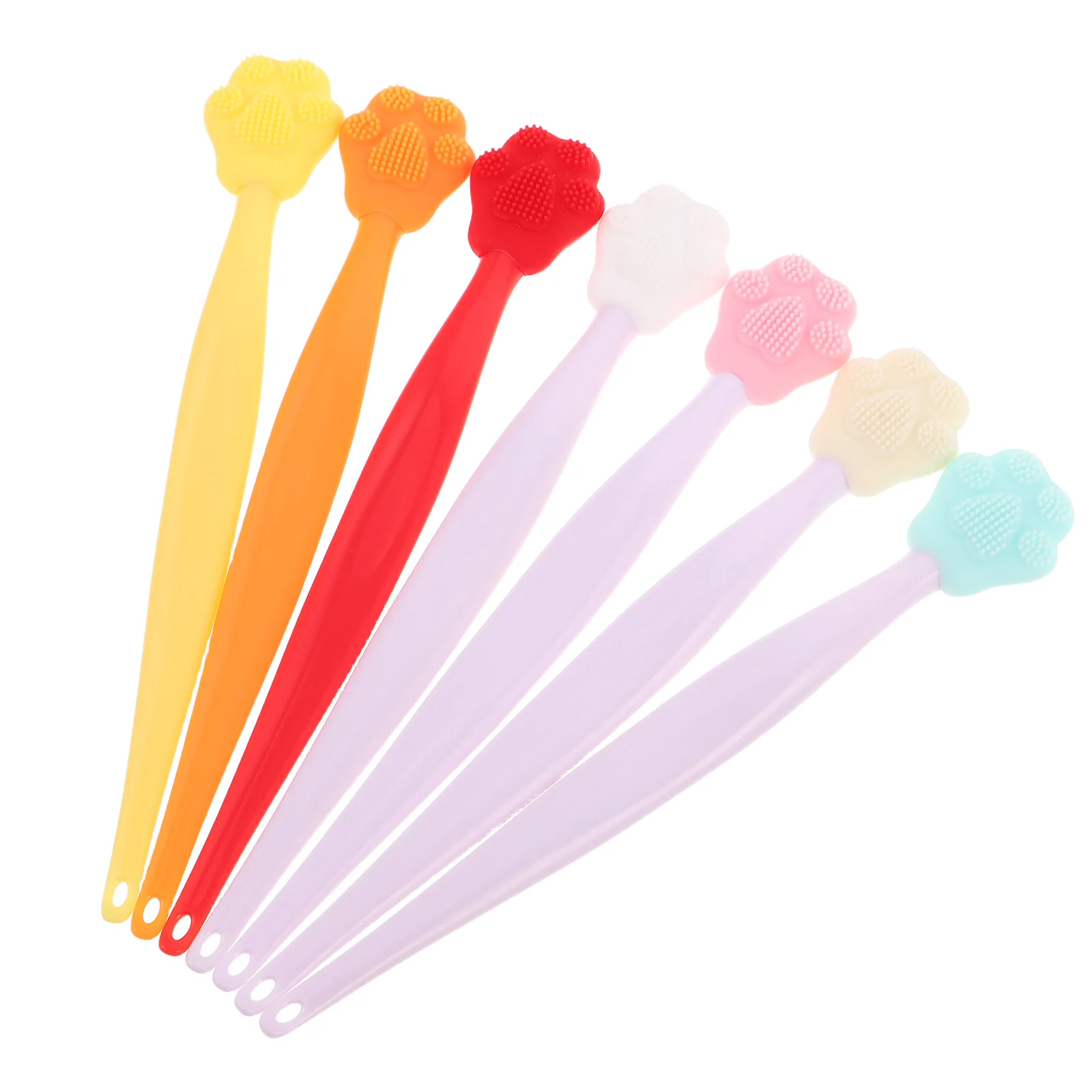 Épurateur Facial à griffes de chat en Silicone, brosse Double face pour l'élimination des points noirs, nettoyeur de pores en profondeur, outil exfoliant doux pour le visage, 7 pièces