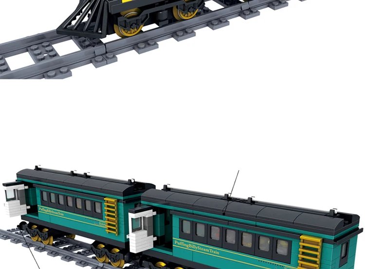 Technische City Power Train High-Tech-Eisenbahnstrecken-Bausteine, U-Bahn-Fahrzeug, Bausteine ​​zum Zusammenbauen, Spielzeug, Geschenke für Teenager und Erwachsene – Detail 3