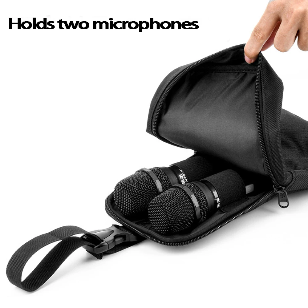 

Portable Microphone Storage Bag for JBL Partybox Encore Essential Travel Carrying Case ，Can Store 2 Microphones