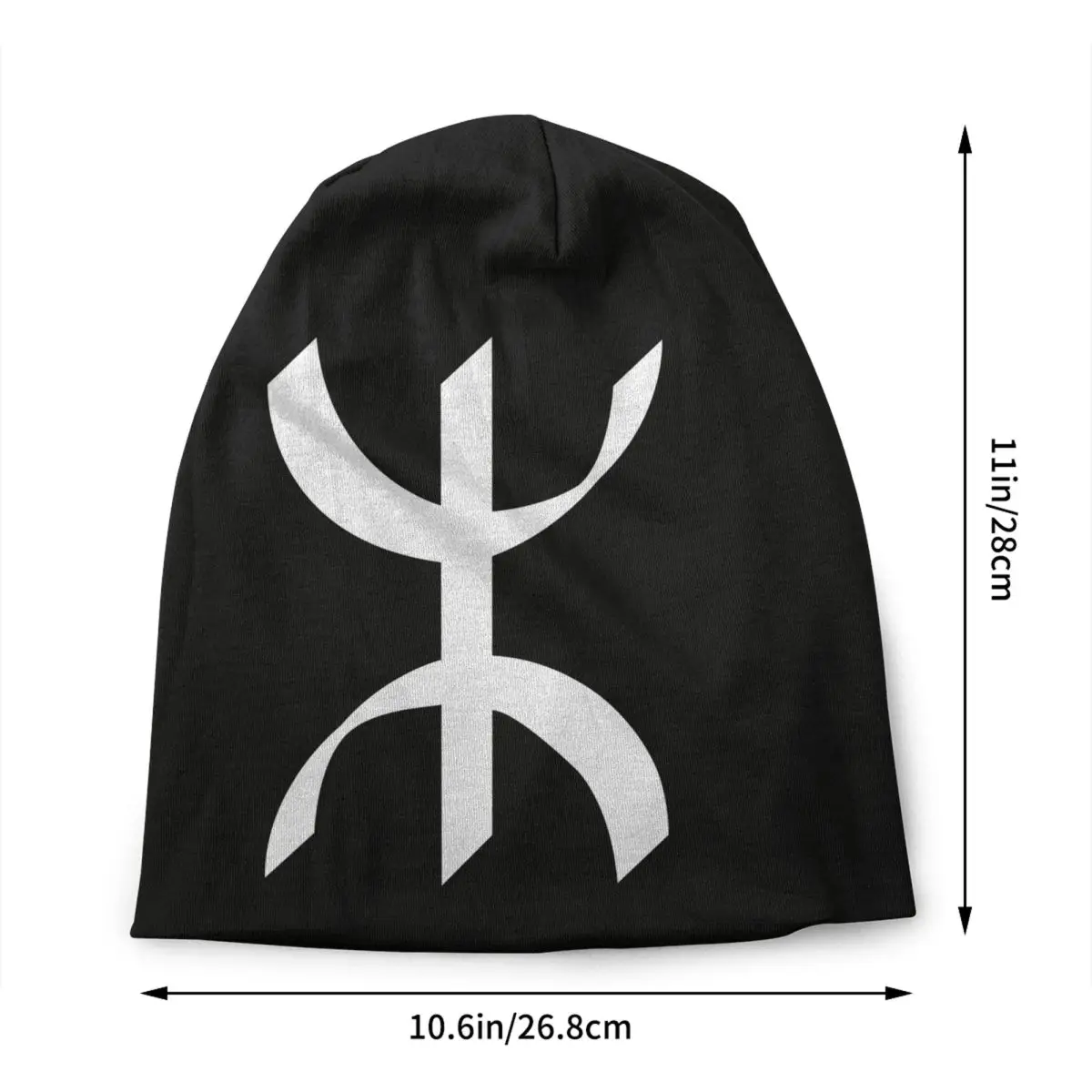 Custom Berber Tifinagh Symbol Skullies Beanies Caps Unisex Winter Knitted Hat Adult Flag Of Amazigh Bonnet Hats Outdoor Ski Cap