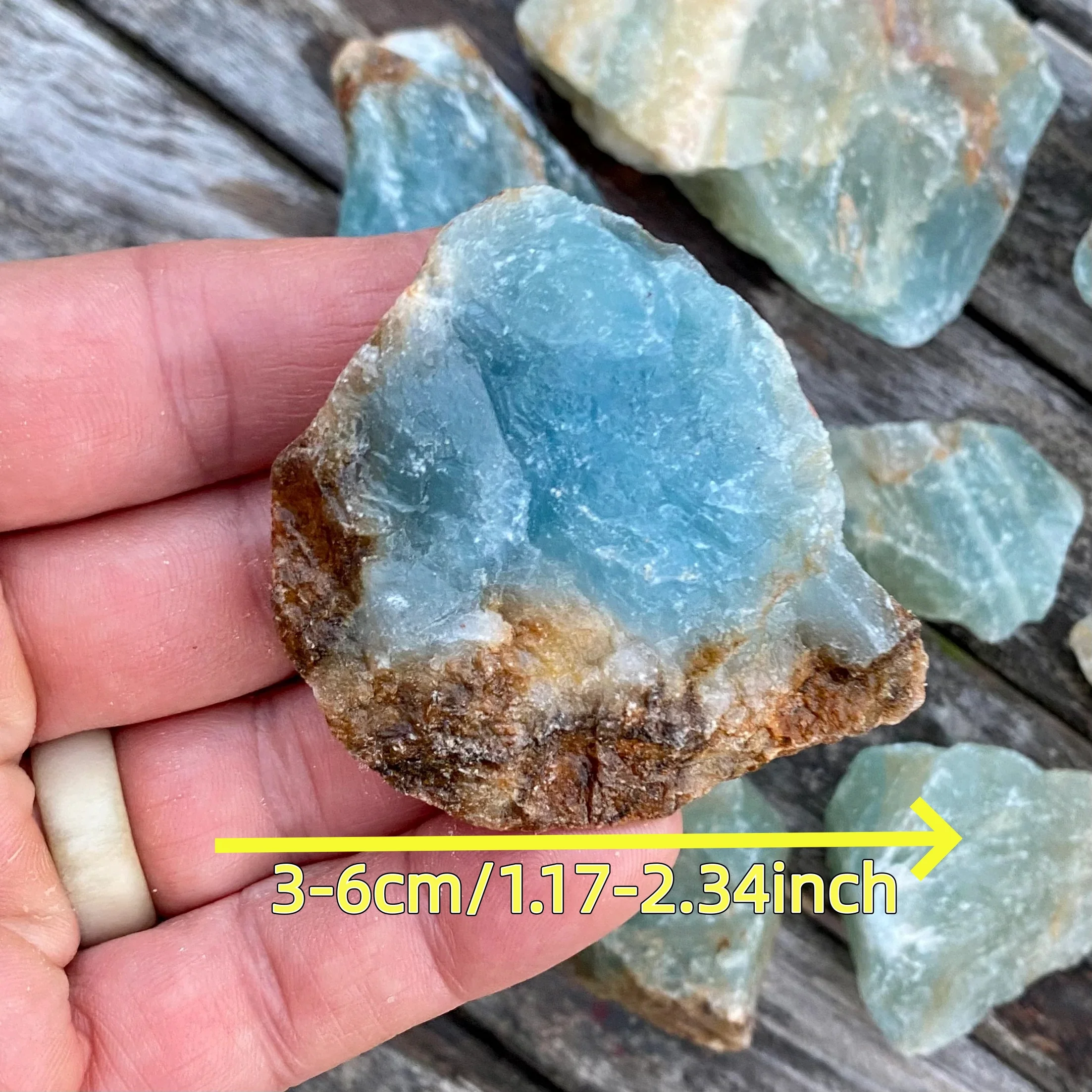 Natural Blue Onyx raw stone mineral specimen gemstone crystal for chakra balance Reiki, good luck/gift ornament - view 2