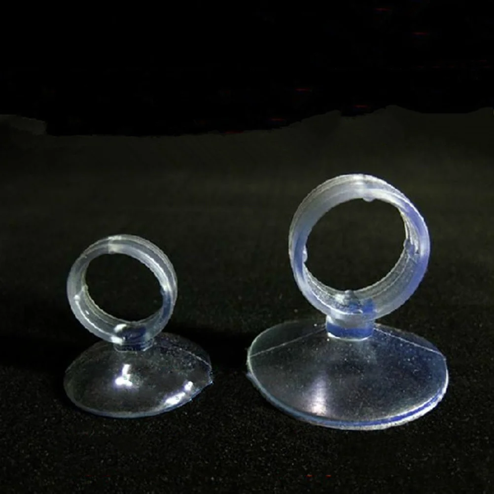 

20pcs 2.5Cm Transparent Pvc Soft Suckers Strong Adsorption Pipe Holder Clips For Aquarium Fish Tank Fixation String Adhesive