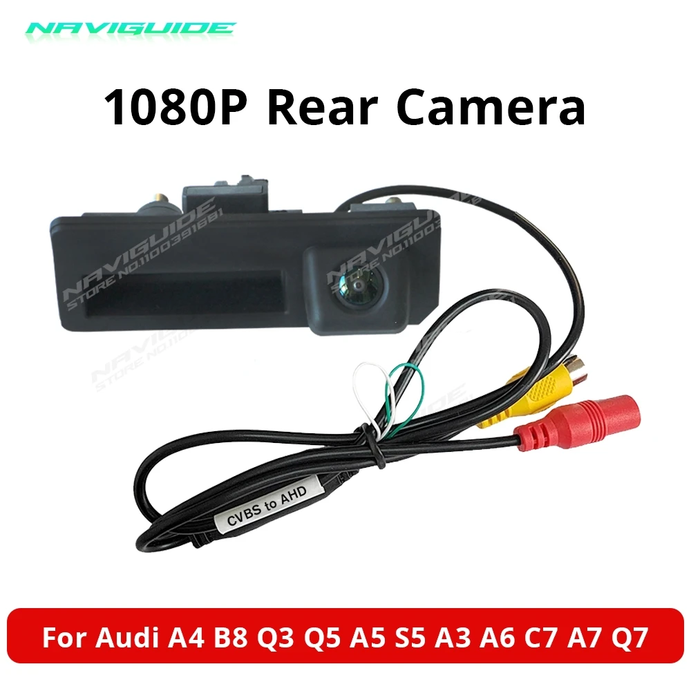 

NAVIGUIDE CVBS To AHD 1080P Car Reaverse Camera For Audi A4 B8 Q3 Q5 A5 A8 S5 A3 A6 C7 A7 Q7 Rear-view CAM