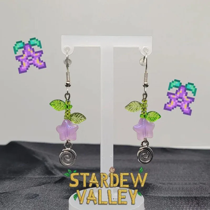 Handmade stardew valley stardrop earrings