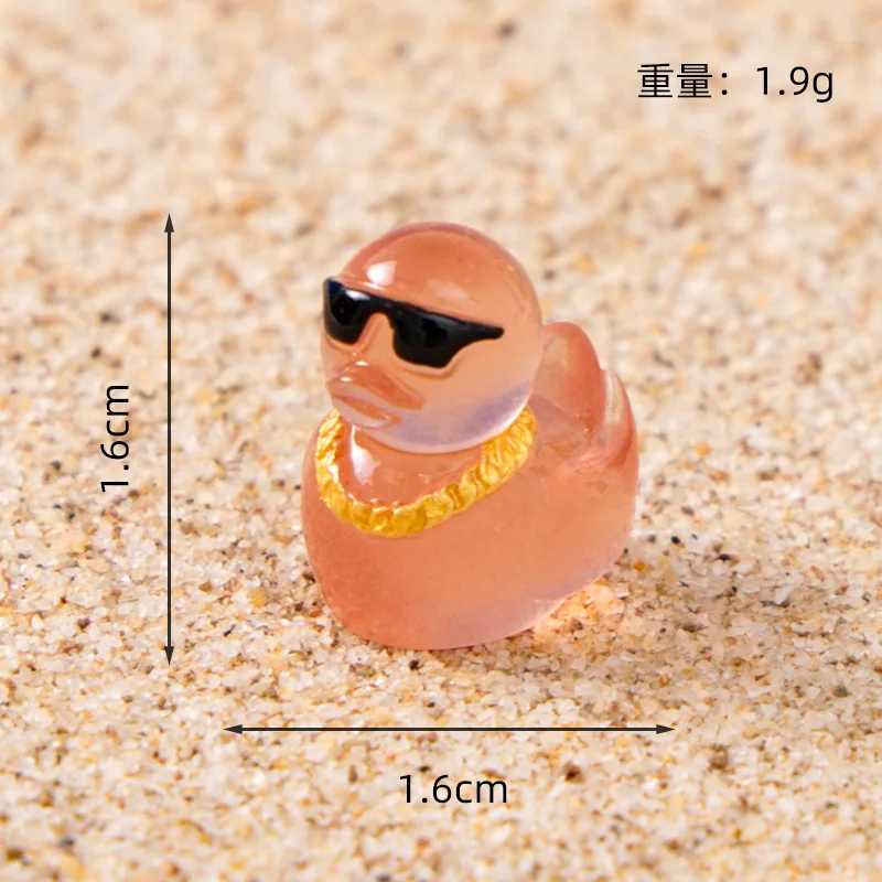 10/20pcs Glow in The Dark Mini Ducks, Luminous Tiny Resin Duck Figures for DIY Fairy Garden Micro Landscape Aquarium Decor view 5