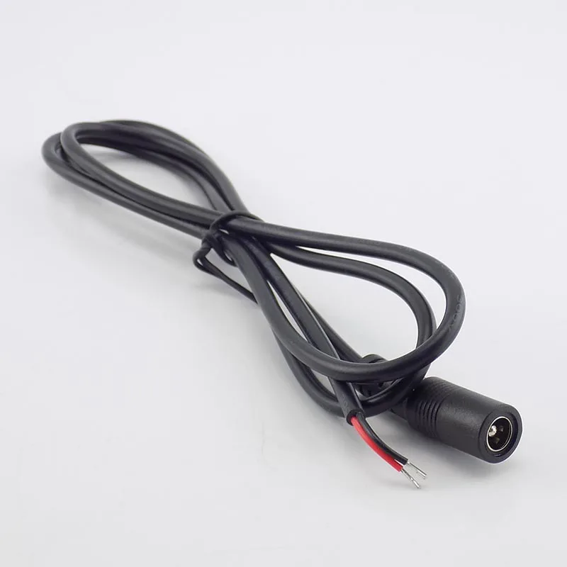 0.25M/0.5M/1M DC 12V 22AWG 5.5*2.1mm Power Cable Extension Female Connector Power Supply Adapter for CCTV Camera LED Strip Light