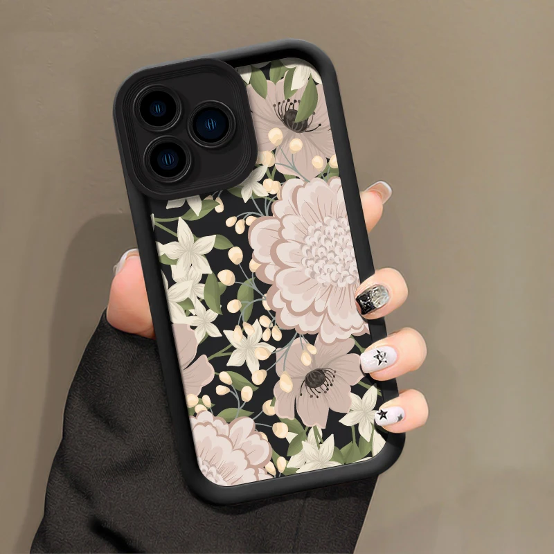 حافظة لهاتف شاومي بوكو C65 C61 C55 C51 M4 M3 Pro M2 C50 C40 C31 M7 4G M6 Plus M5S غطاء مقاوم للصدمات على شكل زهرة سيليكون غير لامع