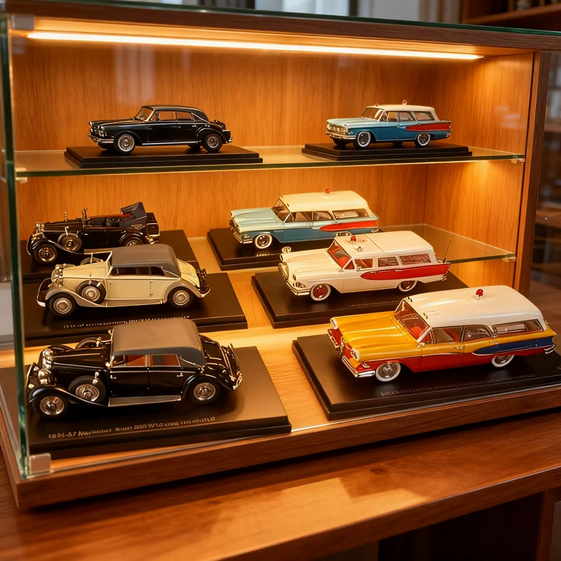 

Nostalgia Resin Model Car 1:43 For 1933 Benz & 1958 Old Style Ambulance Highly Realistic Model Car Model Collection Gift