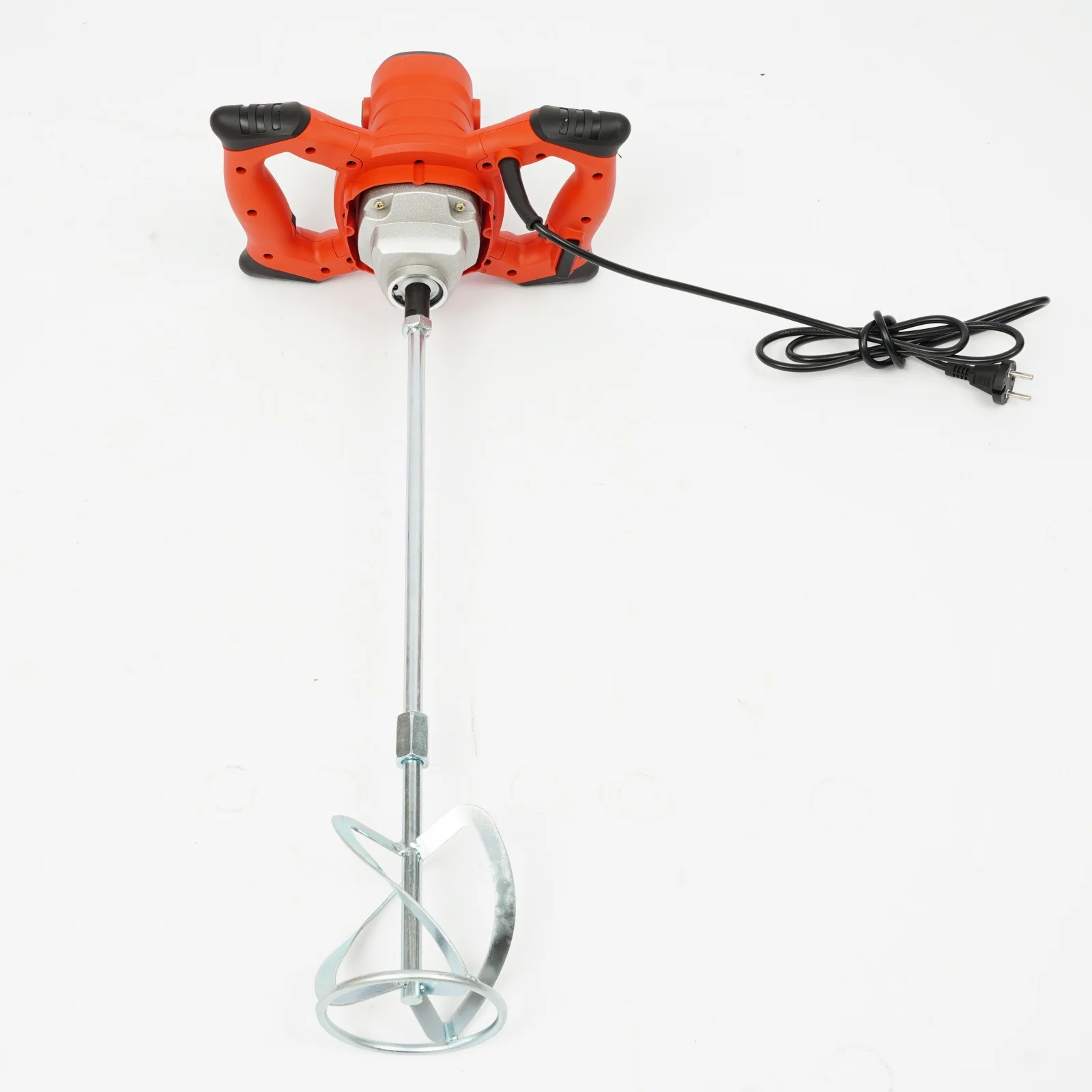 Agitateur de mortier industriel 1500W, portatif, anti-vibration, avec poignée en nylon, tige en fer galvanisé, dissipation rapide de la chaleur, brosse en carbone externe remplaçable, pour travaux de mélange de poudre de mastic de construction