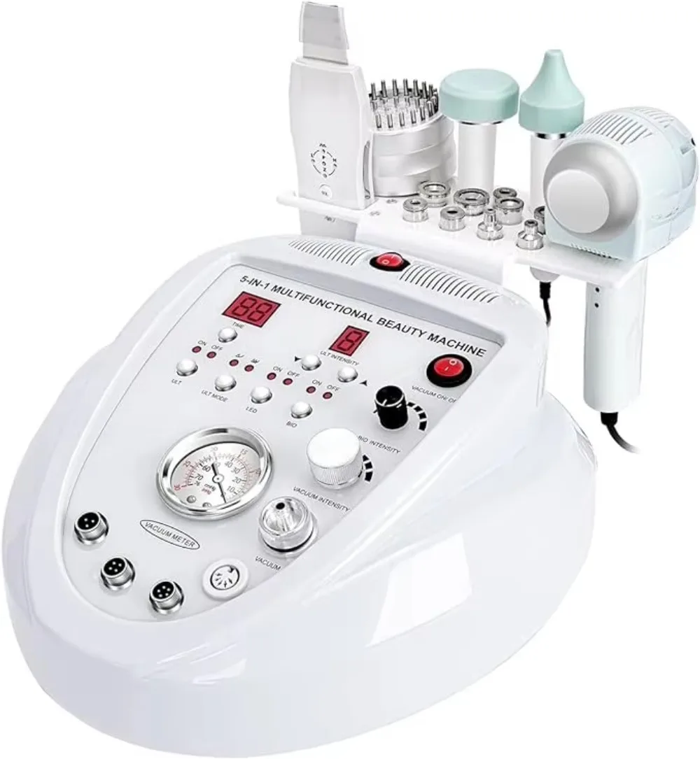 

5 in 1 Diamond Glow Facial Device Microdermabrasion for Salon Home Use Face Skin Care Professional Skin Care Equipment