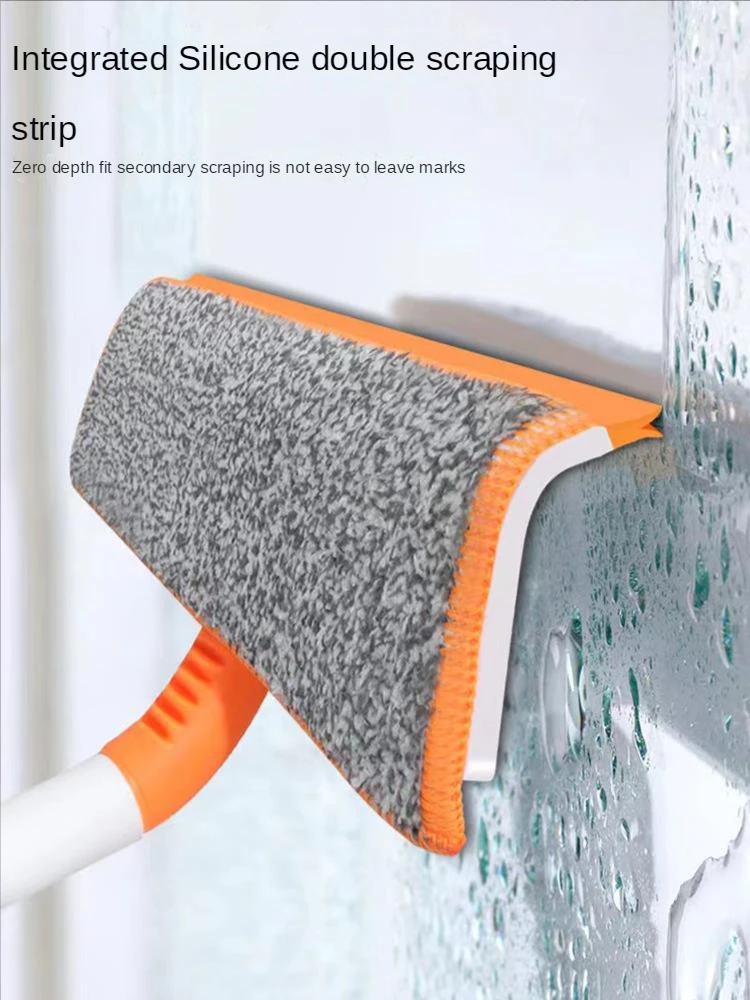 Window Clean Squeegee Mop Soft Microfiber Wiper Telescopic Glass Brush Multi-function Scraper Cleaning Dust Household Clean