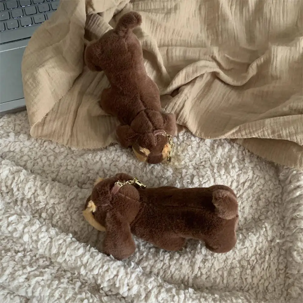 Porte-clés en peluche chien gonflable, cadeau parfait, teckel, style INS, jouet en peluche, breloques pour sac à dos, pour femmes et hommes