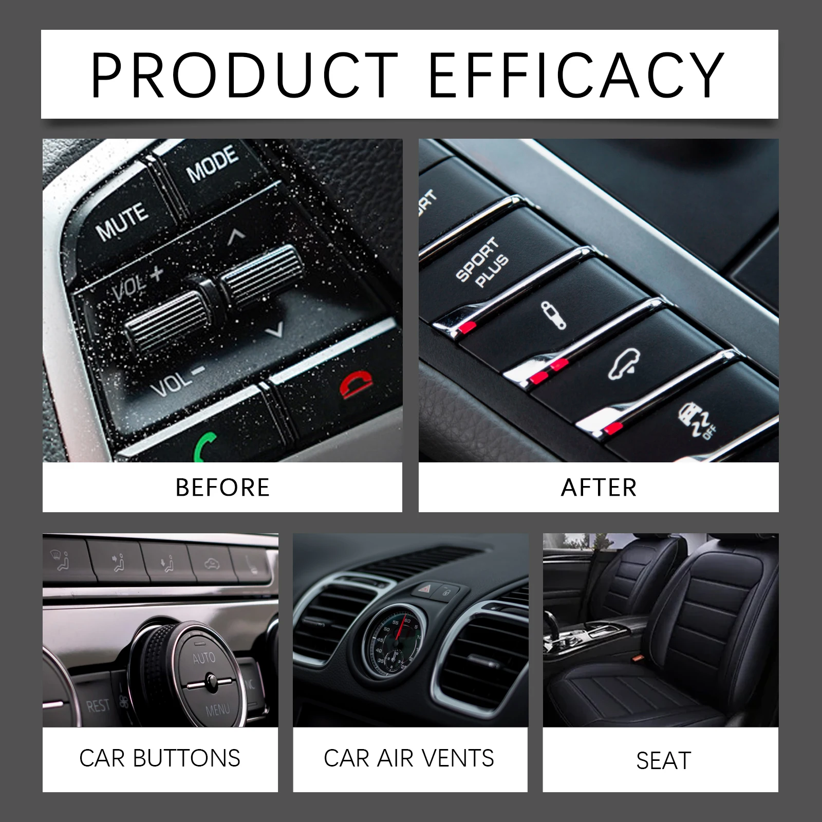 120ml Multi Purpose Car Cleaner Degreaser Spray Residue Free Dirt Grease Remover Vehicle Interior Exterior Detailing Accessory