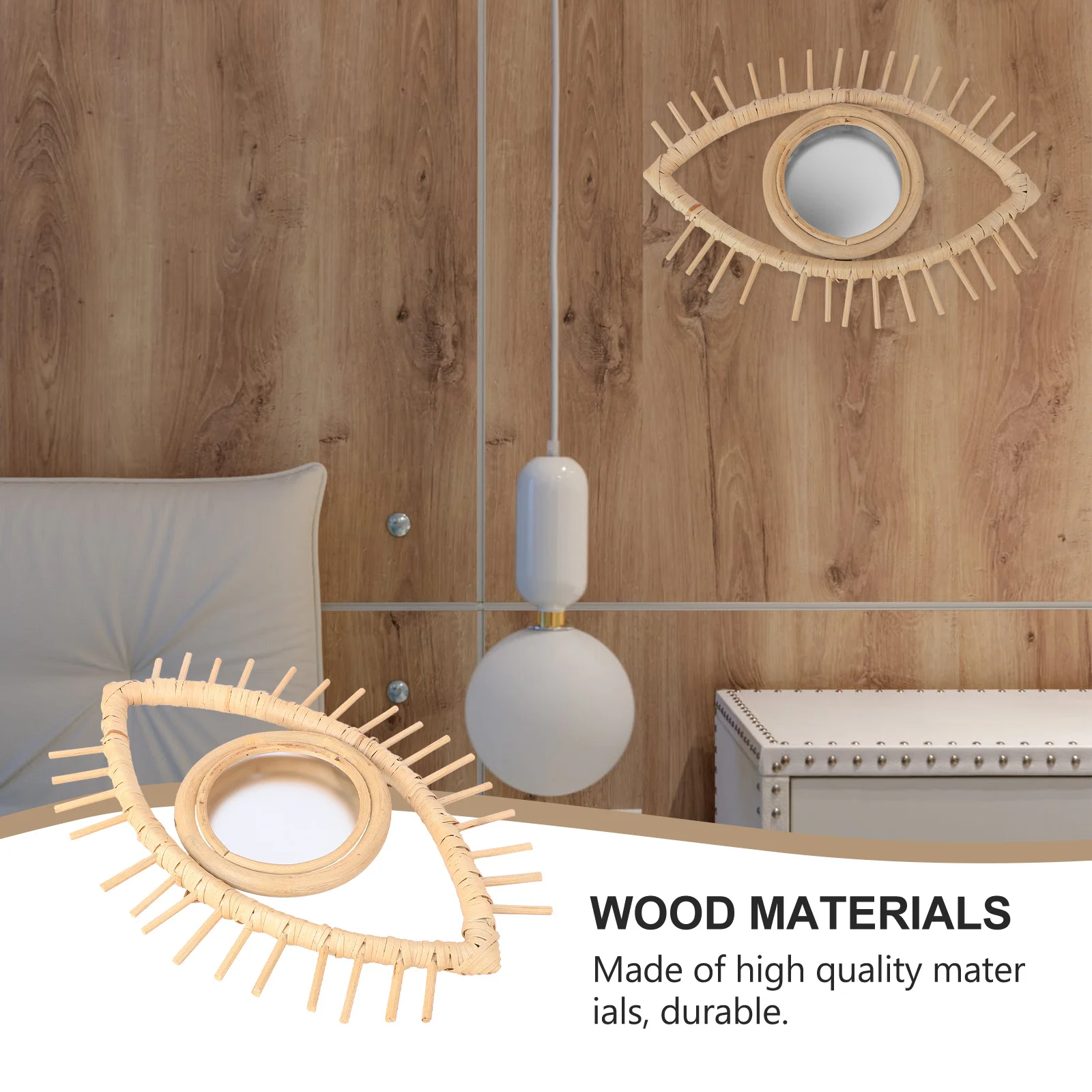 

1Pcs Creative Nordic Style Wall Mirror Woven Design Decorative Mirror Indoor Unique Wall Decor Home Home Decor