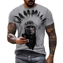 New Indians 3D T Shirt Unisex Summer Fashion Casual O-Neck Short Sleeve Aboriginal Culture Print Men T-shirt Casual Couples Tops