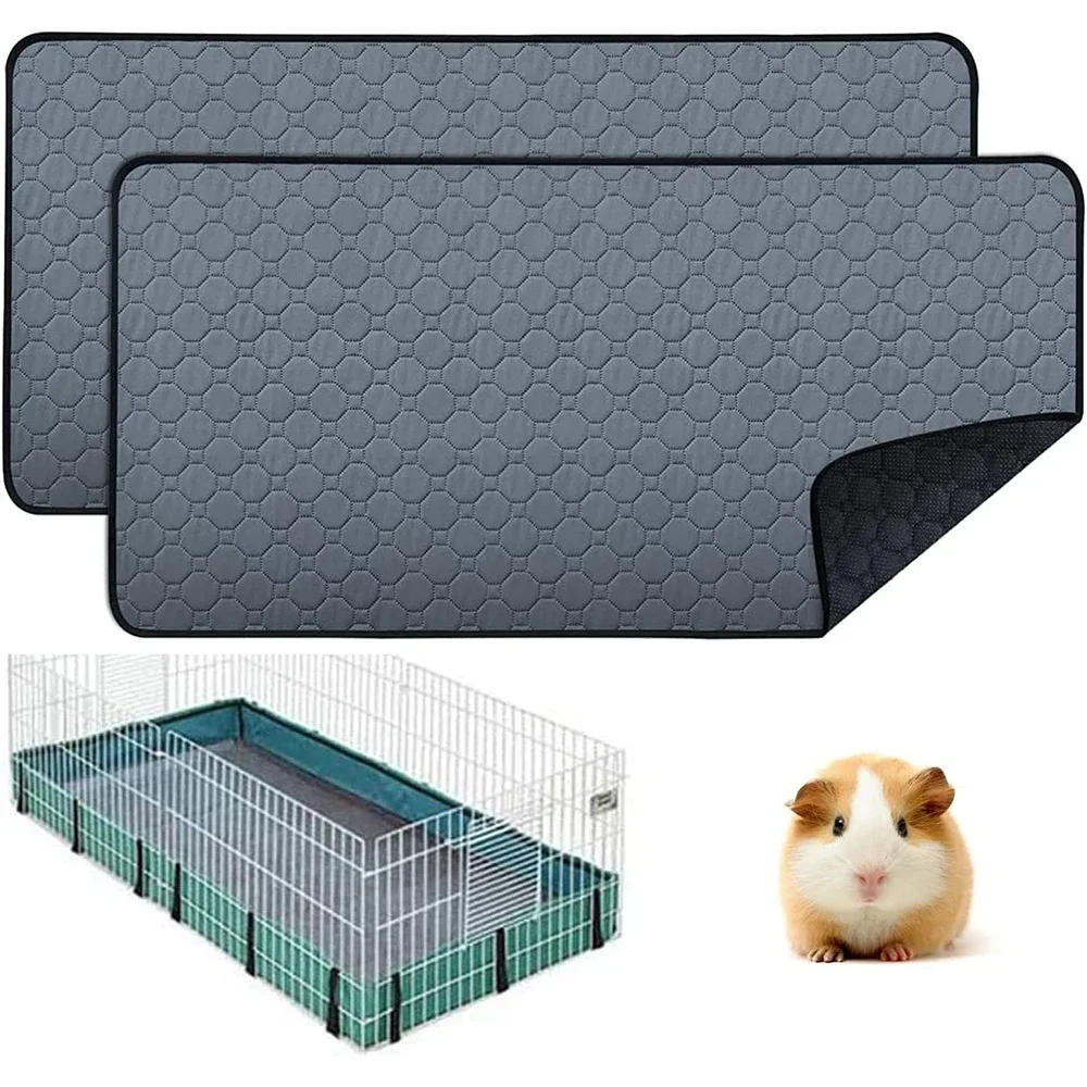

Guinea Pig Cage Lining Washable Guineas Pig Skin Pad Reusable and Non slip Urinary Pad for Guinea Pigs Cat Dog Bed small animal