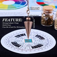 Antique Metal Pendulum for Dowsing Divination Balance Spiritual Cone Point Copper Pendant Pendulums Scrying Pendulos Dowser X001