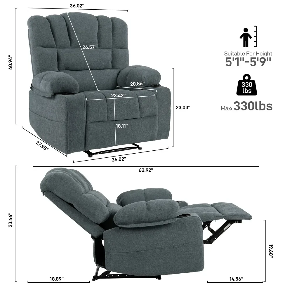 Massages Chair Massage Recliner Chair Sofa with Heating Vibration soreness and promote blood circulation Massage Chair