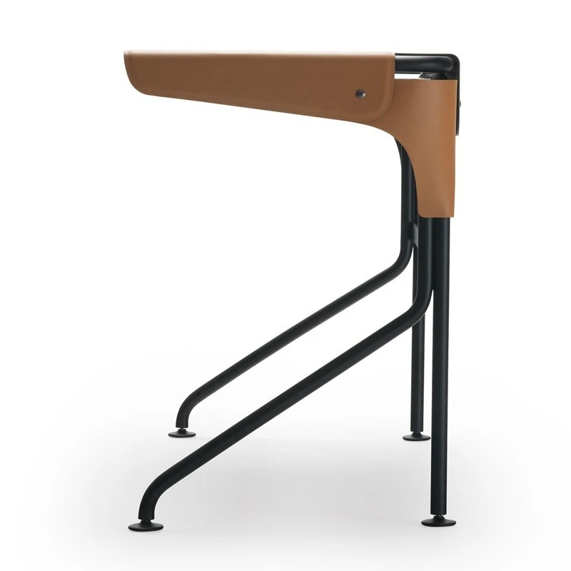 Light luxury modern designer desk study bedroom hard leather computer desk