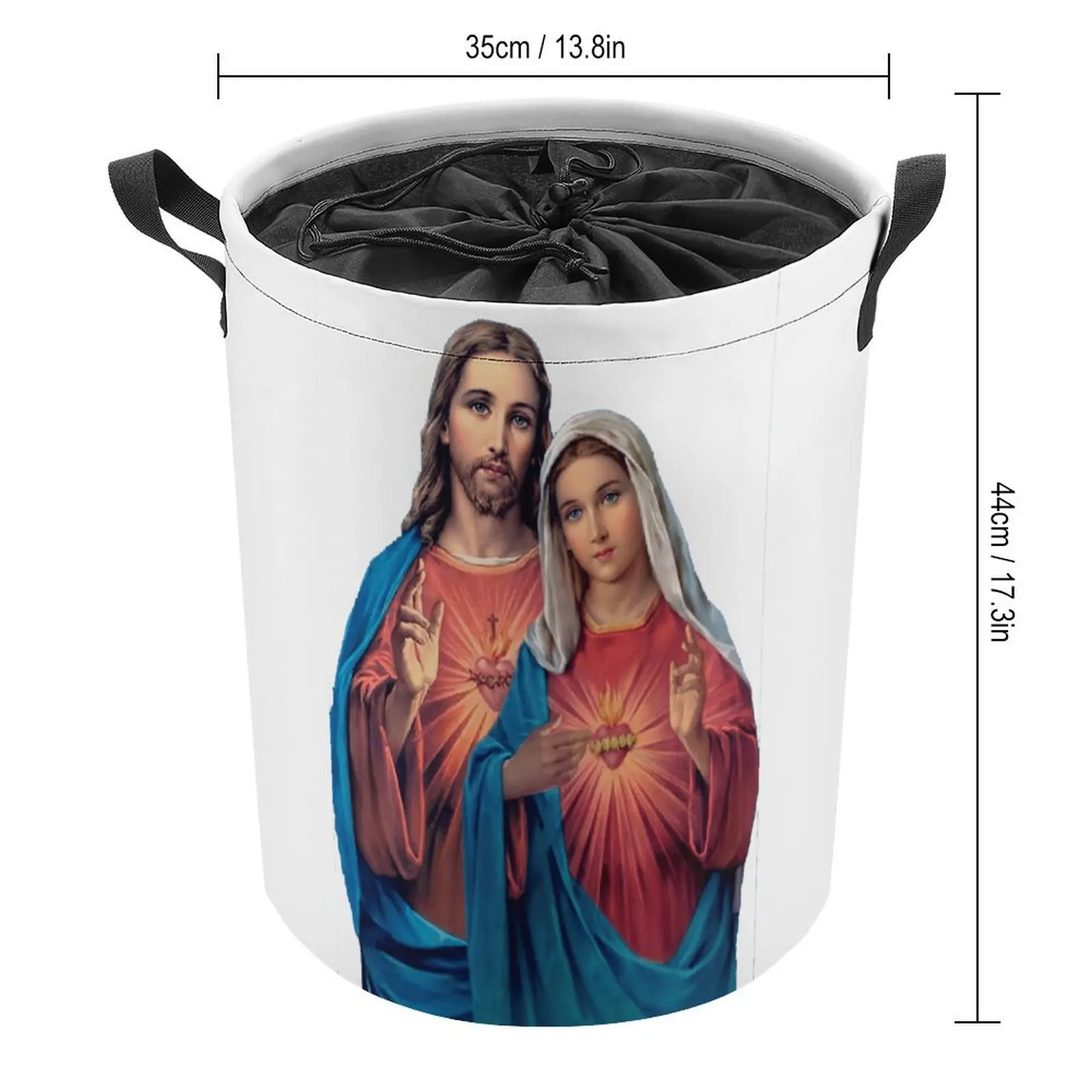 Twin Hearts Very Close Together - I (Jesus Storage Tank Novelty Laundry Basket And Great to The Touch Convenient Storage of Clot