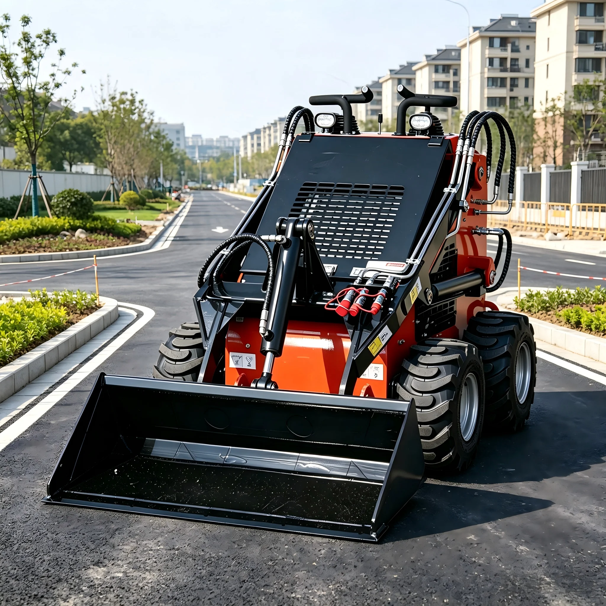 Smooth hydraulic contro Emergency stop switch Zero Turn Skid Stee Hydraulic Skid Loader Heavy Duty Skid Steer