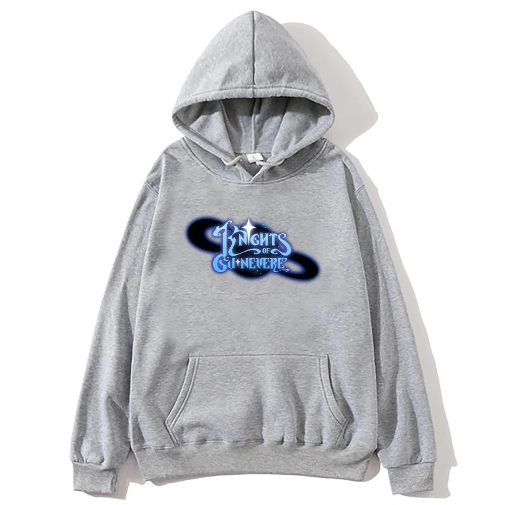 هوديس غير رسمي فرسان غينيفير الإثارة الكرتون طباعة ملابس طويلة الأكمام فضفاضة النساء الرجال ملابس خارجية معطف علوي الشارع الشهير Y2K