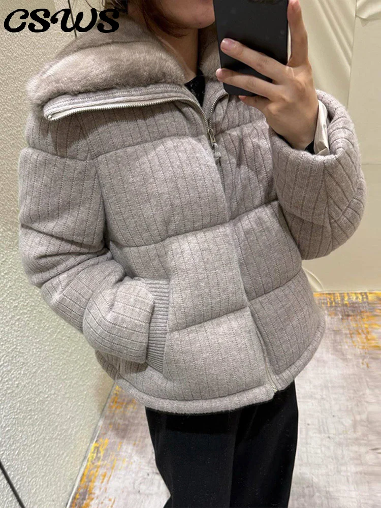 

Casual Fur Patchwork Cotton Coat Women Thicken Full Sleeve Stand Collar Zipper Coats Female 2026 Fashion Warm Outwear Lady